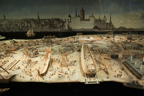 Utställningsmonter på Vasamuseet.